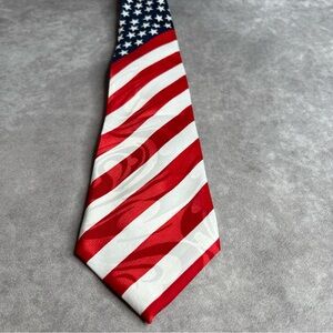 Patriotic American Flag Stars and Stripes Neck Tie 57” Length 4” Width
